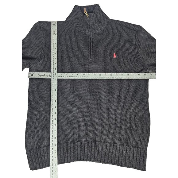 Ralph Lauren Other - Polo Ralph Lauren Sweater Mens Large Black Full Zip Pullover Collared Red Pony